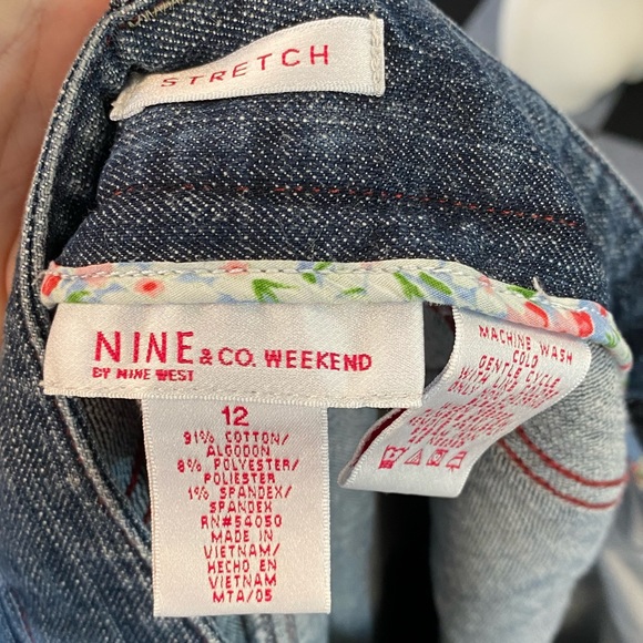 Nine & Co denim wide leg jeans *BRAND-NEW* STRETCH FADED BLUES WIDE LOOP SIZE 12 - Picture 4 of 4